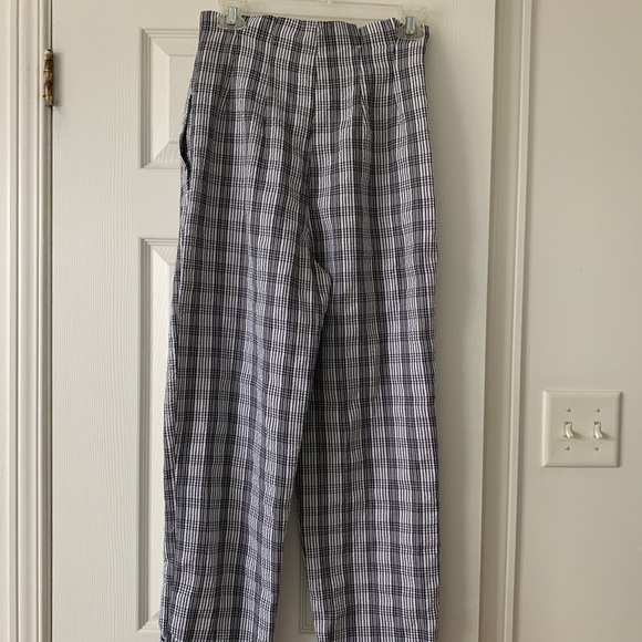 Topshop plaid checkered button pants - Picture 3 of 5